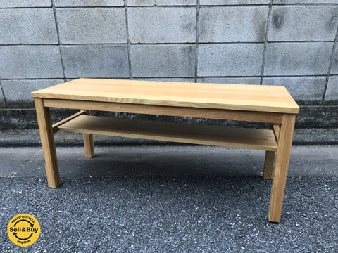MUJI / 無印良品 タモ材 ベンチ テーブル ～ ベンチとしてもテーブルとしても使えるフレキシブルなデザイン【買取と販売とレンタルのお店】