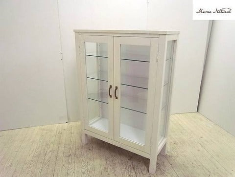 廃盤品！レトロなガラスのキャビネット。～MOMO Natural モモナチュラル　CIELE/シエル　ガラスキャビネット【買取＆販売＆レンタル】