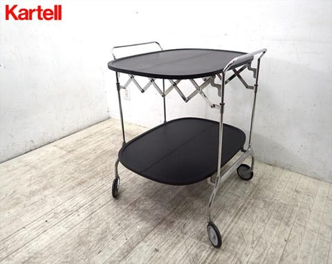 Kartell カルテル GASTONE ガストーネ 4470 フォールディング トローリー ワゴン ～巨匠 アントニオ チッテリオによる軽快でスタイリッシュなデザイン【買取と販売とレンタルのお店】