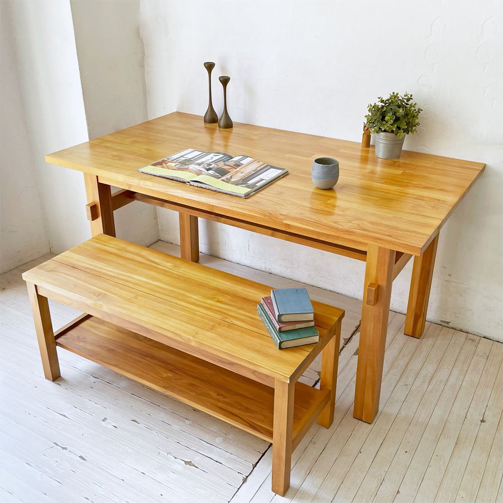 【下北沢店】ウニコ unico ブレス BREATH ダイニングテーブル＆ベンチ チーク無垢材 廃番  買取させていただきました。