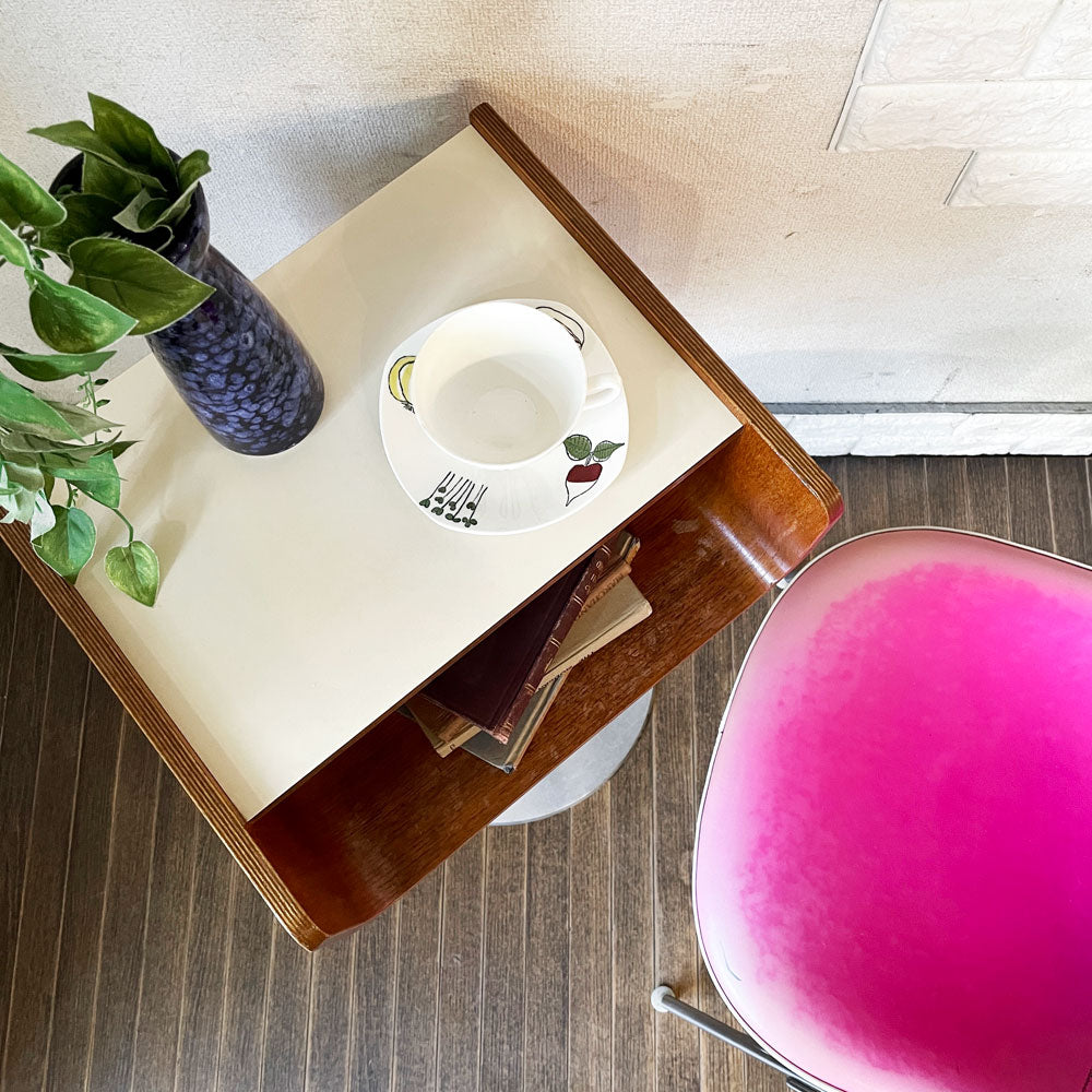 天童木工 Tendo メラミン天板 × プライウッド テレフォンラック 電話台 サイドテーブル H75cm ジャパンビンテージ  ～懐かしく、新しい出合い。～