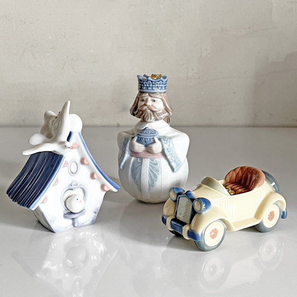 【自由が丘店】リヤドロ LLADRO リトル・ロードスター Little Roadstar ＆ ホームスイートホーム home sweet home ＆ ガスパール王 King Gaspar クリスマスオーナメント 箱付 陶器 ビンテージ スペイン 計３点 買取させていただきました。