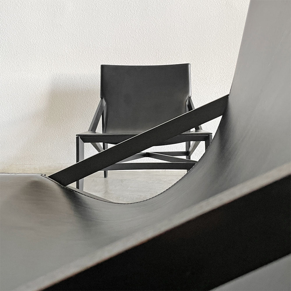 カッシーナ Cassina グランドツアー Grand Tour ピロッタ 470 PILOTTA ラウンジチェア レザーシート ブラック ロドルフォ・ドルドーニ 参考価格33万円 廃番 ～ 個の遺産として ～