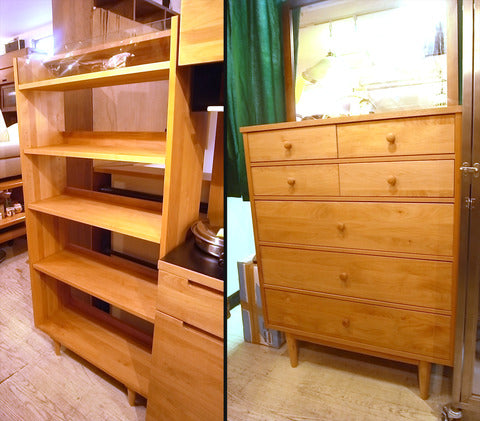 アルダー材の温もりのある木肌～モモナチュラル　momonatural コモ　como ブックシェルフ　チェスト　【買取と販売とタルのお店】