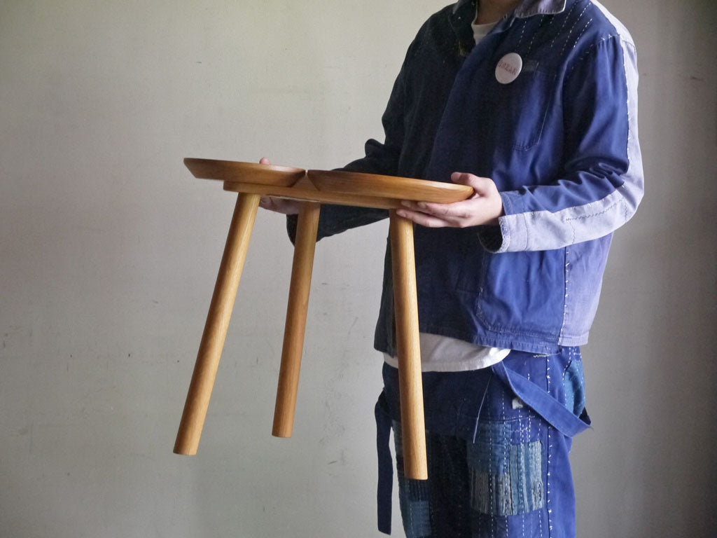 ニカリ NIKARI ジュライ スツール テーブル July stool-table オーク無垢材 田村 奈穂 フィンランド ～伝統と革新の調和～