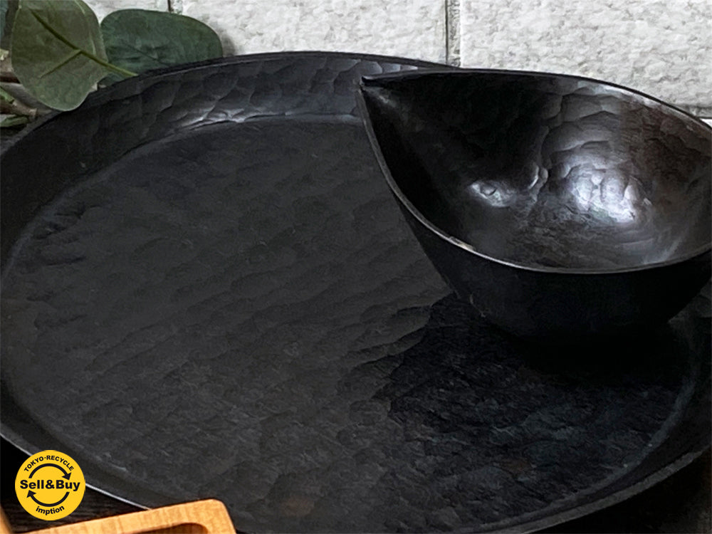 三谷龍二 木の器 黒漆 片口 大 & お盆 現代作家　中古品 買い取りしました。