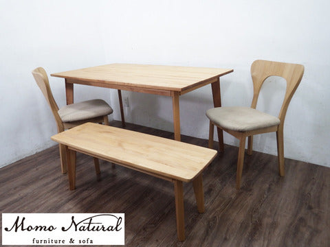 モモナチュラル Momo Natural VIBO ダイニングテーブル ＆ ベンチ / CLOVER チェア　『自然の風合いをそのままに☆』【買取と販売とレンタルのお店】