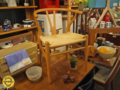 Hans.J Wegner ハンス.J ウェグナー カールハンセン&サン社 ウィッシュボーンチェア CH24 Yチェア ビーチ デンマーク【買取りと販売とレンタルのお店】