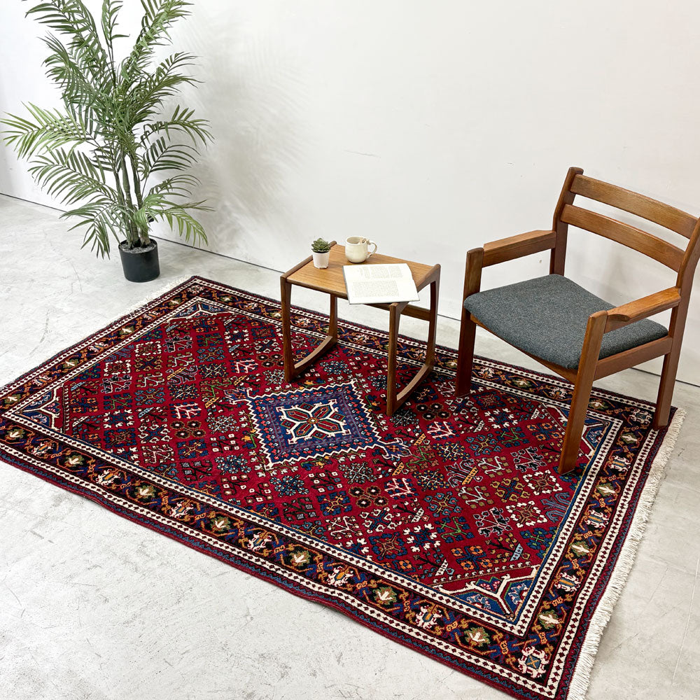 【祖師ヶ谷大蔵店】ジョーサガン Joshaqan ジョーシャガン ペルシャ絨毯 ラグ カーペット 絨毯 215×134 cm 草木模様 幾何学模様 手織り イラン 買取させていただきました。