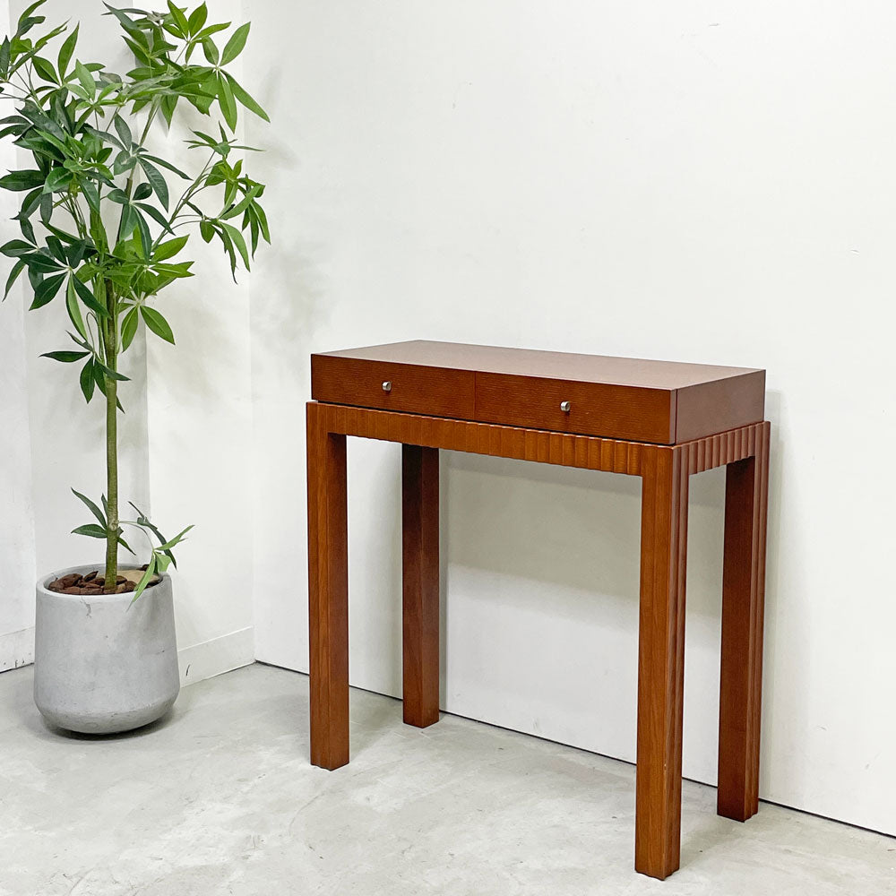 【祖師ヶ谷大蔵店】アイデック AIDEC ヴィエナ VIENNA コンソールテーブル 2ドロワー オーク材 ブラウン クラシカル モダン 買取させていただきました。