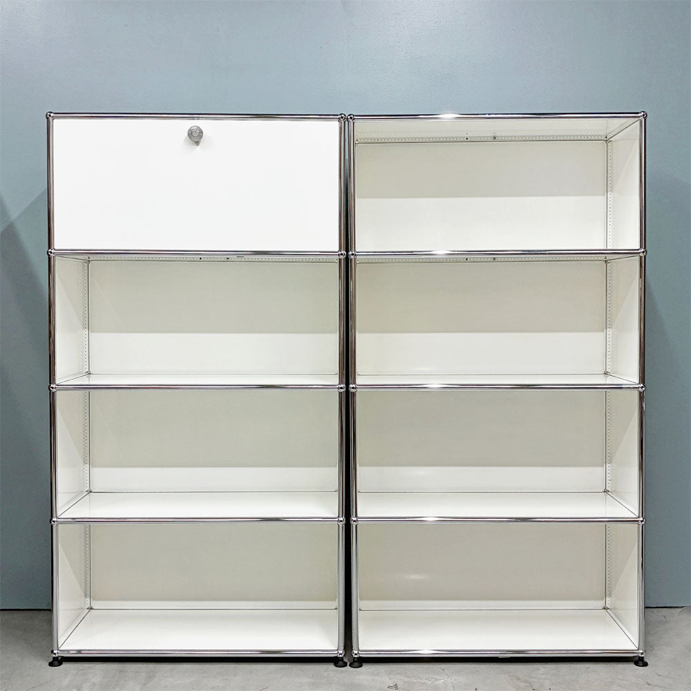 【経堂店】ユーエスエムハラー USM Haller モジュラーファニチャー キャビネット シェルフ 1列4段 ピュアホワイト ×2 スイス 買取させていただきました。
