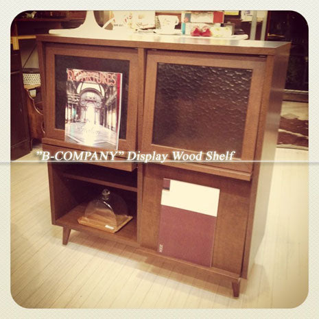 見せる＆隠せる便利な収納家具♪レコード＆ブックシェルフに。。。★♪「Ｂ－ＣＯＭＰＡＮＹ」オリジナル ディスプレイ ウッドシェルフ 【出張買取＆販売＆レンタル】