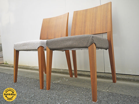 モーダ エン カーサ moda en casa レグノ legno chair ウォールナット ダイニングチェア 2脚セット 座面カバーリングタイプ ～モダンで洗練された佇まい【買取と販売とレンタルのお店】