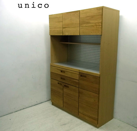 ～「山小屋」からイメージしたキッチンボード～ unico / ウニコ　HUTTE / ヒュッテ　キッチンボードL 【買取と販売とレンタルのお店】