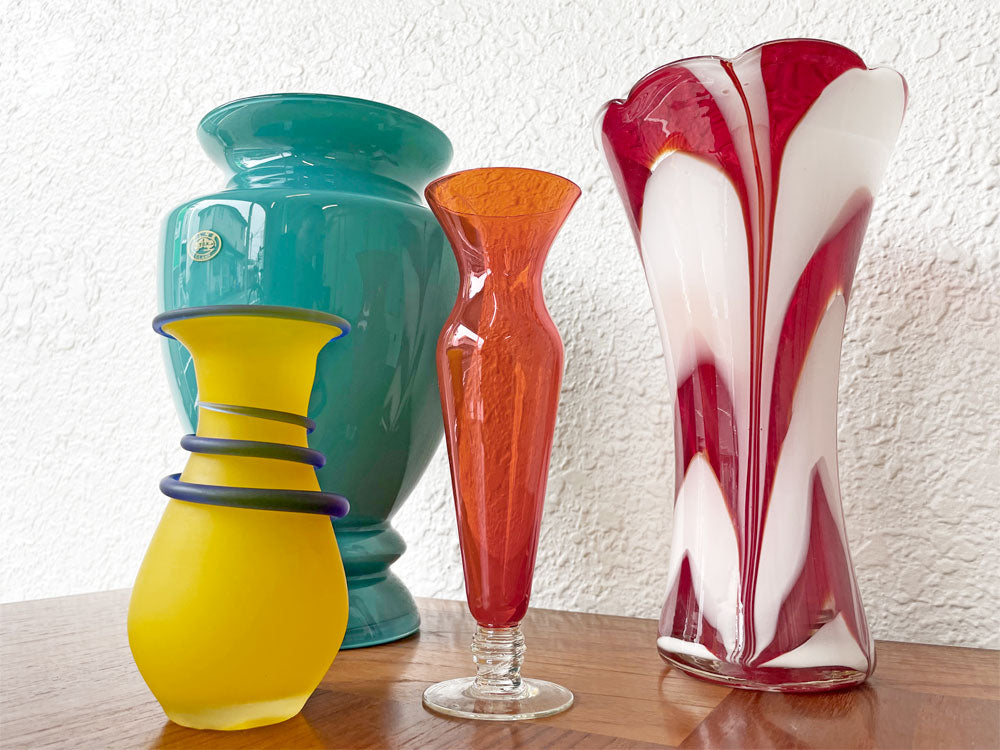 フラワーベース 硝子製 花器 花瓶 各種4点 中古品 買い取りしました。