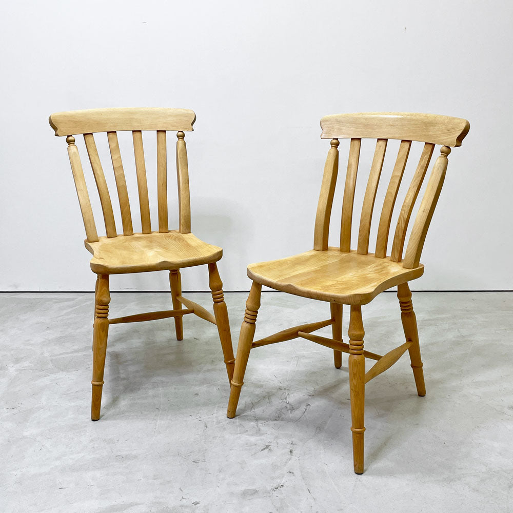 【祖師ヶ谷大蔵店】ペニーワイズ THE PENNY WISE スラットバックチェア ダイニングチェア ブナ無垢材 英国カントリー 2脚  買取させていただきました。