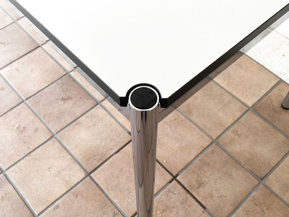 ユーエスエムハラー USM Haller モジュラーファニチャー ハラーテーブル ワークテーブル ダイニングテーブル ホワイトラミネート W125cm ～ 