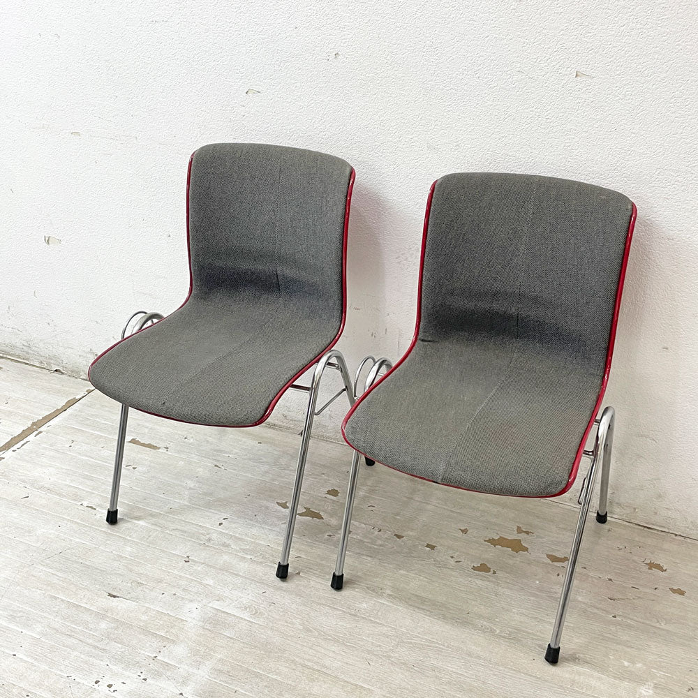 【祖師ヶ谷大蔵店】コトブキ KOTOBUKI サイドチェア FRP レッドシェル スタッキングベース Low 低サイズ 柳宗理 2脚 買取させていただきました。