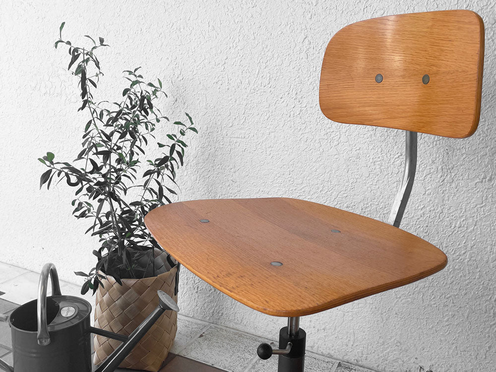 Kettel&Villadsen ケヴィチェア KEVI Chair ヨルゲン・ラスムセン デスクチェア キャスターベース 4本脚 ナチュラルカラー ビンテージ 北欧 デンマーク ～ 多くのアーティストが惚れ込んだ一脚。～