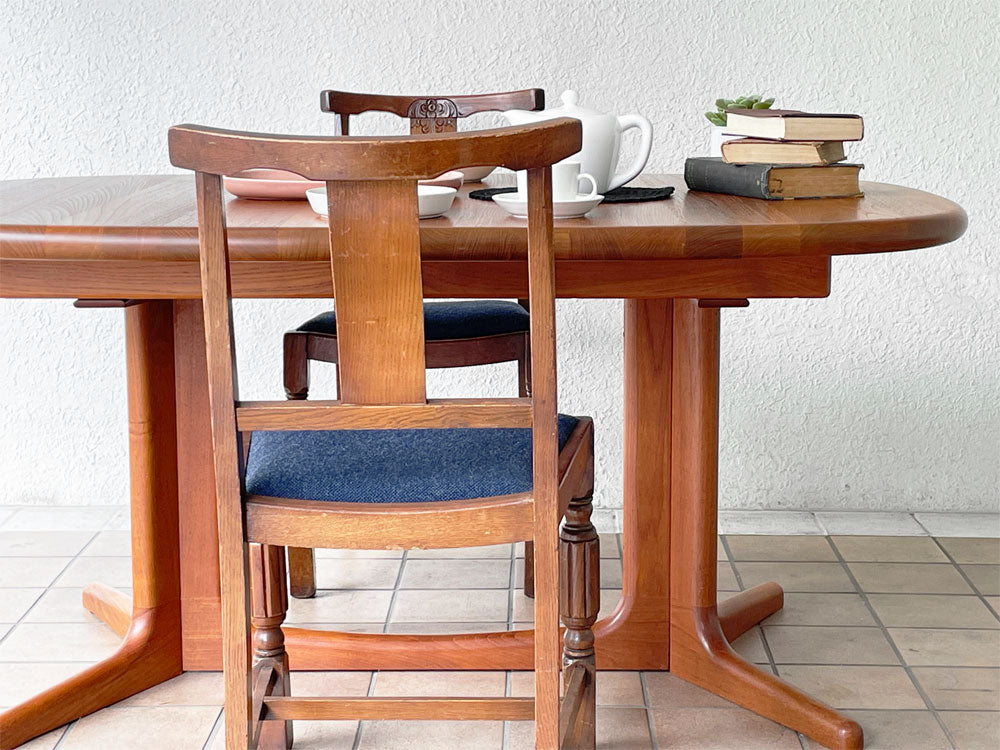 グロストルップ Glostrup Mobelfabrik チーク無垢材 伸長式 エクステンション ダイニングテーブル デンマークビンテージ ～ 「DANISH VINTAGE × TEAK WOOD」 ～