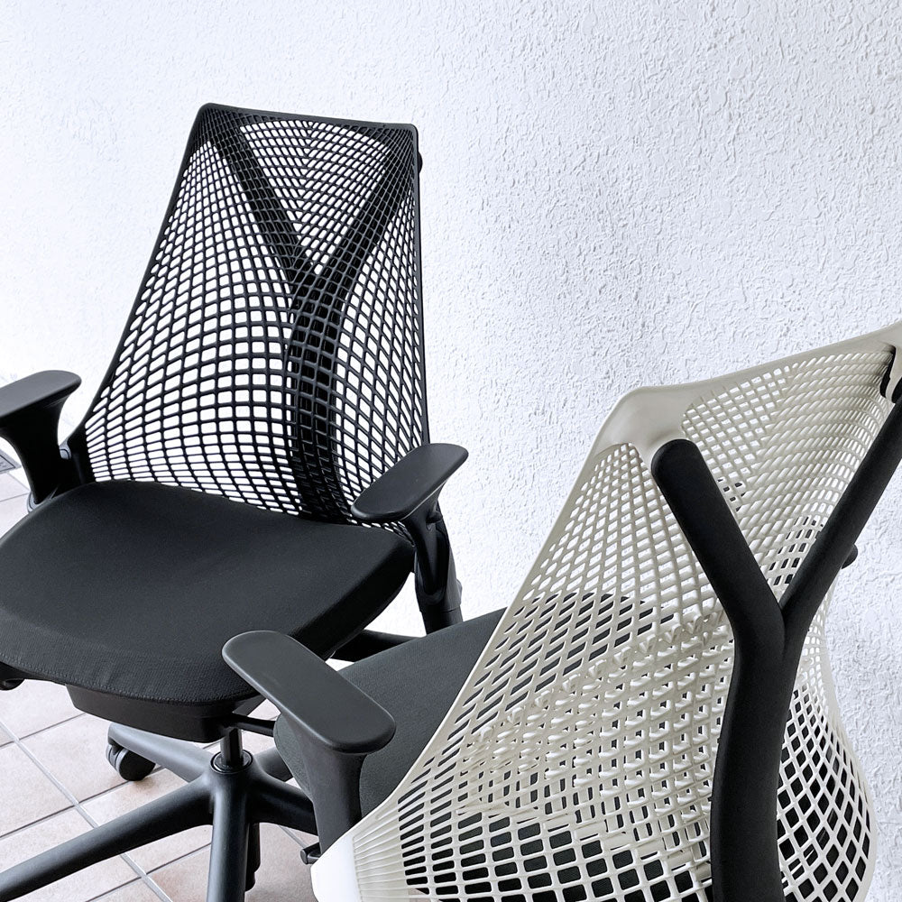 ハーマンミラー Herman Miller セイルチェア SAYL Chair デスクチェア イヴ・ベアール   ブラック × ホワイト　～唯一無二で、一流の機能美。～