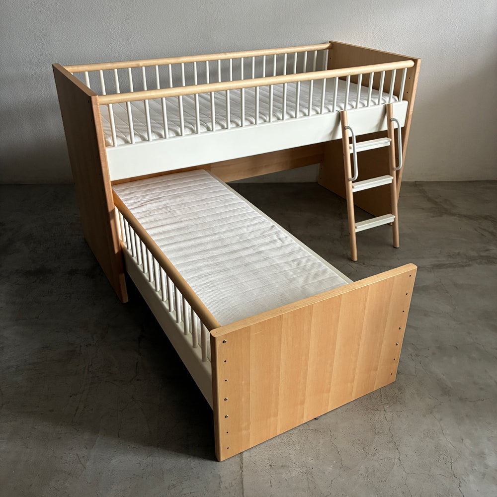 【登戸BASE店】アクタス キッズ ACTUS Kids 現行品 テンポ TEMPO ベッド + ハイベッド 別売マットレス×2枚 付属 参考価格合計￥414,700の品 寝具 北欧テイスト 買取させていただきました。