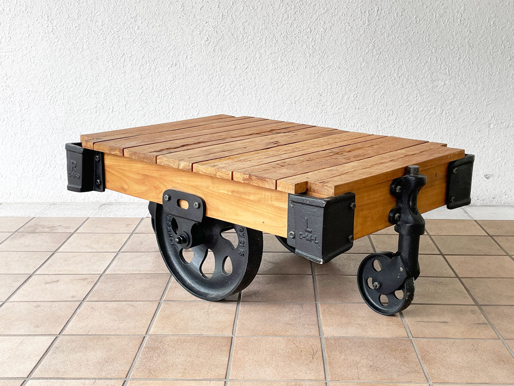 アクメ ファニチャー ACME Furniture ギルド ドーリーテーブル GUILD DOLLY TABLE S チーク古材 ローテーブル インダストリアル 廃番 参考定価147,400円 中古品 買い取りしました。