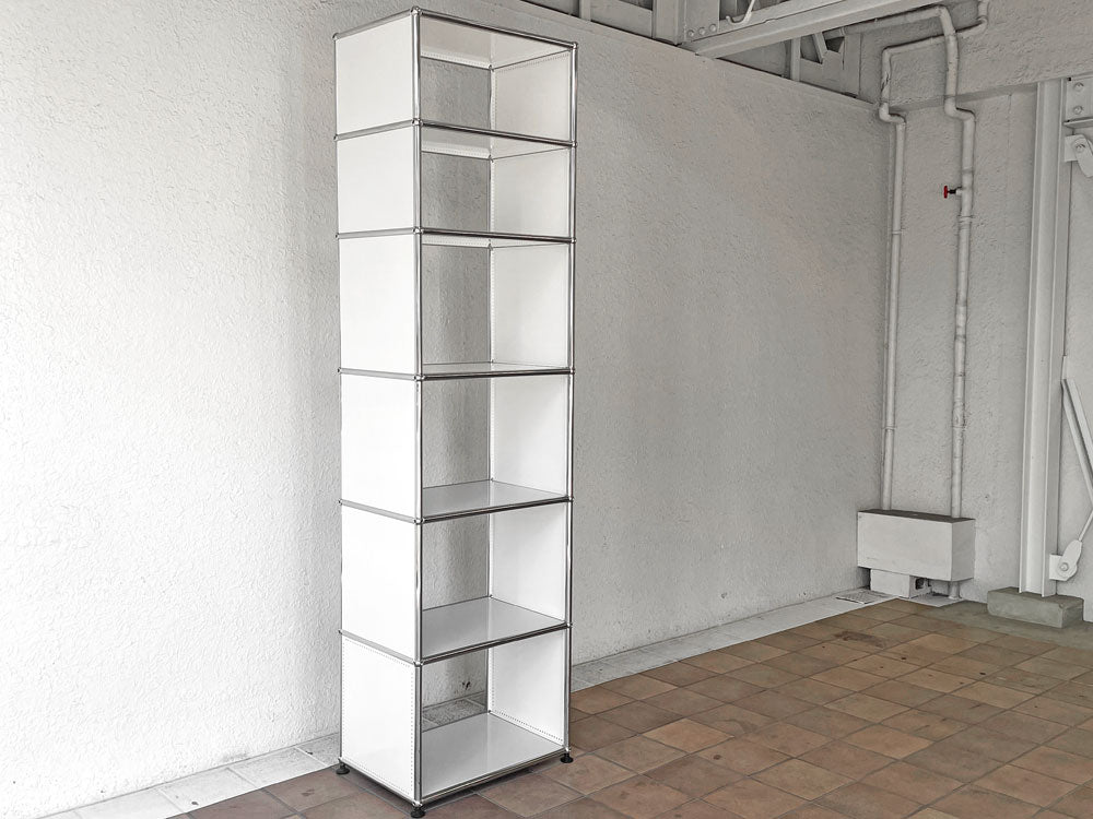 ユーエスエムハラー USMハラー USM Haller モジュラーファニチャー シェルフ 1列6段 ピュアホワイト オープンシェルフ スイス 中古品 買い取りしました。