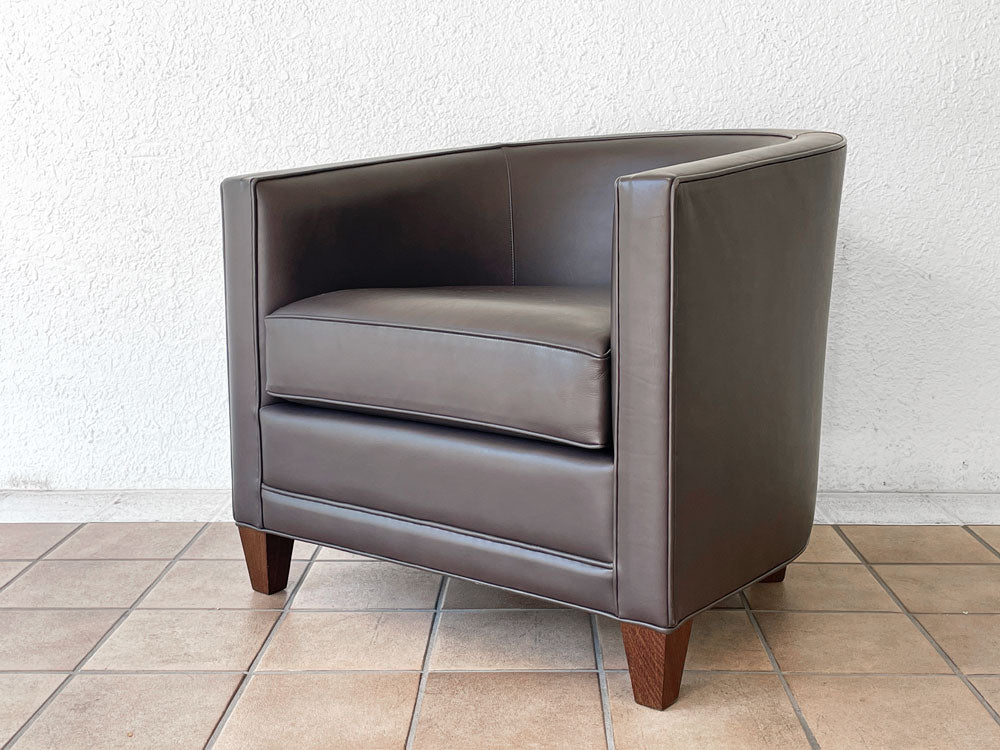 カッシーナ イクスシー Cassina ixc. ノルマンディドゥー NORMANDIE II ラウンジチェア 本革 チョコレートブラウン フィリップユーレル 定価￥484,000- イタリア 中古品 買い取りしました。