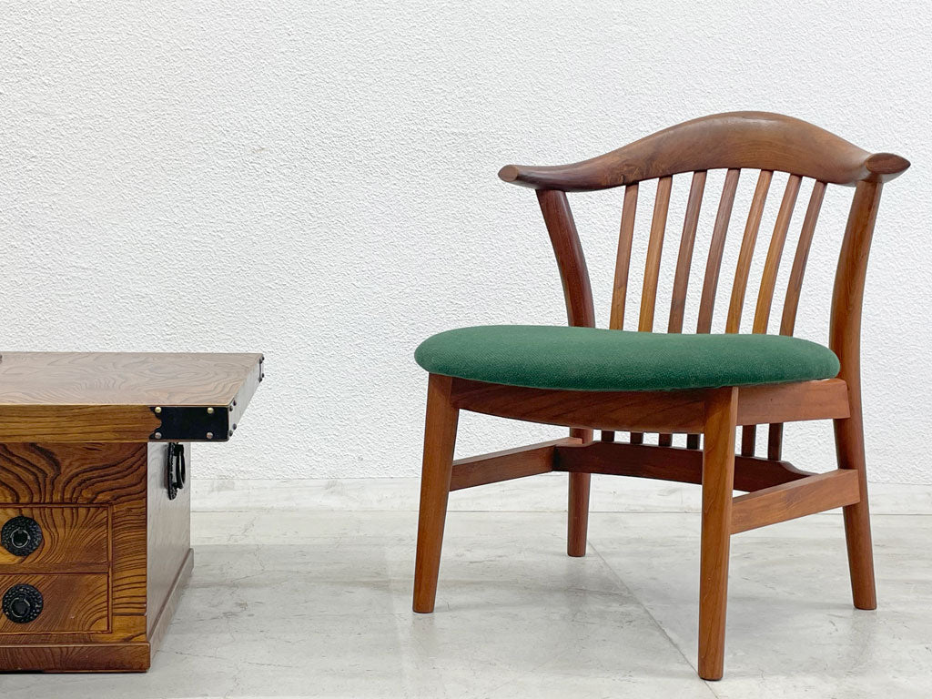 BC工房 ゆったりもとい椅子 ラウンジチェア 無垢材 イージーチェア 座面張替え済 和モダン ～ ほっと一息、安らぐための椅子