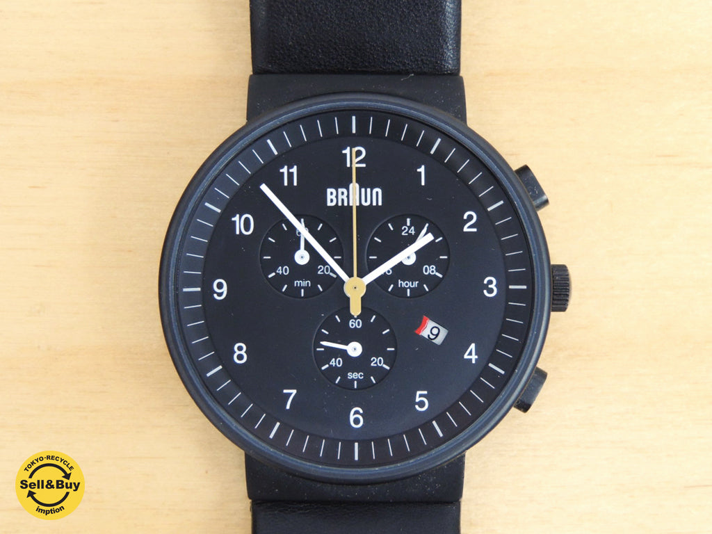 ブラウン BRAUN クォーツ 腕時計 クロノグラフ BN0035BKBKG 中古品 買い取りしました。