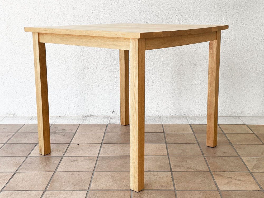 無印良品 MUJI オーク無垢材 ダイニングテーブル スクエア 正方形 W80cm シンプル ナチュラル 廃番 中古品 買い取りしました。