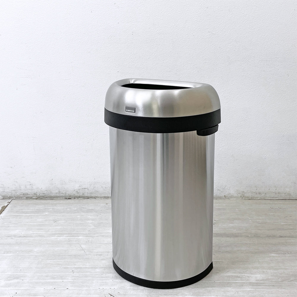 【祖師ヶ谷大蔵店】シンプルヒューマン simplehuman セミラウンドオープンカン 60L ゴミ箱 ダストボックス 半円型 ステンレス シンプルモダン 元箱付き 買取させていただきました。