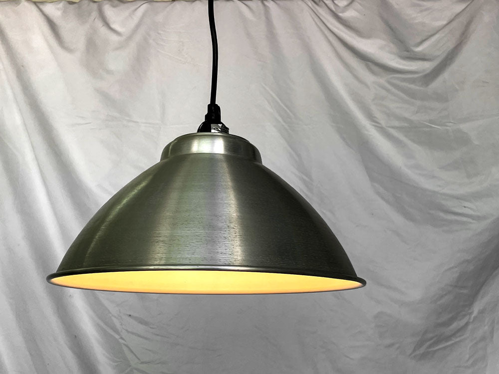 インダストリアルデザイン Industrial Design アルミシェード ペンダントライト 照明 シルバー Φ35.5cm ビンテージスタイル 中古品 買い取りしました。