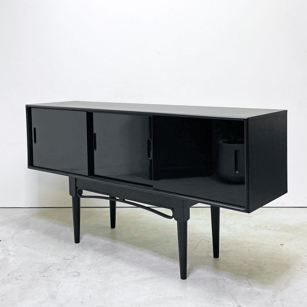 【祖師ヶ谷大蔵店】フランフラン Francfranc モレ サイドボード キャビネット 3ドア スライドドア ブラック レトロ クラシカル モダン 買取させていただきました。