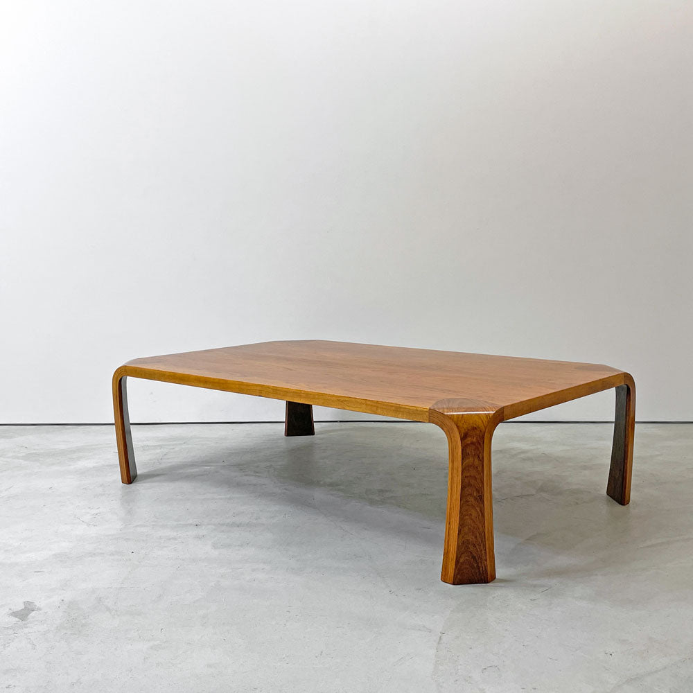 【祖師ヶ谷大蔵店】天童木工 Tendo プライウッド 座卓 ローテーブル センターテーブル W121cm ローズウッド 乾三郎 ジャパニーズモダン 希少 買取させていただきました。