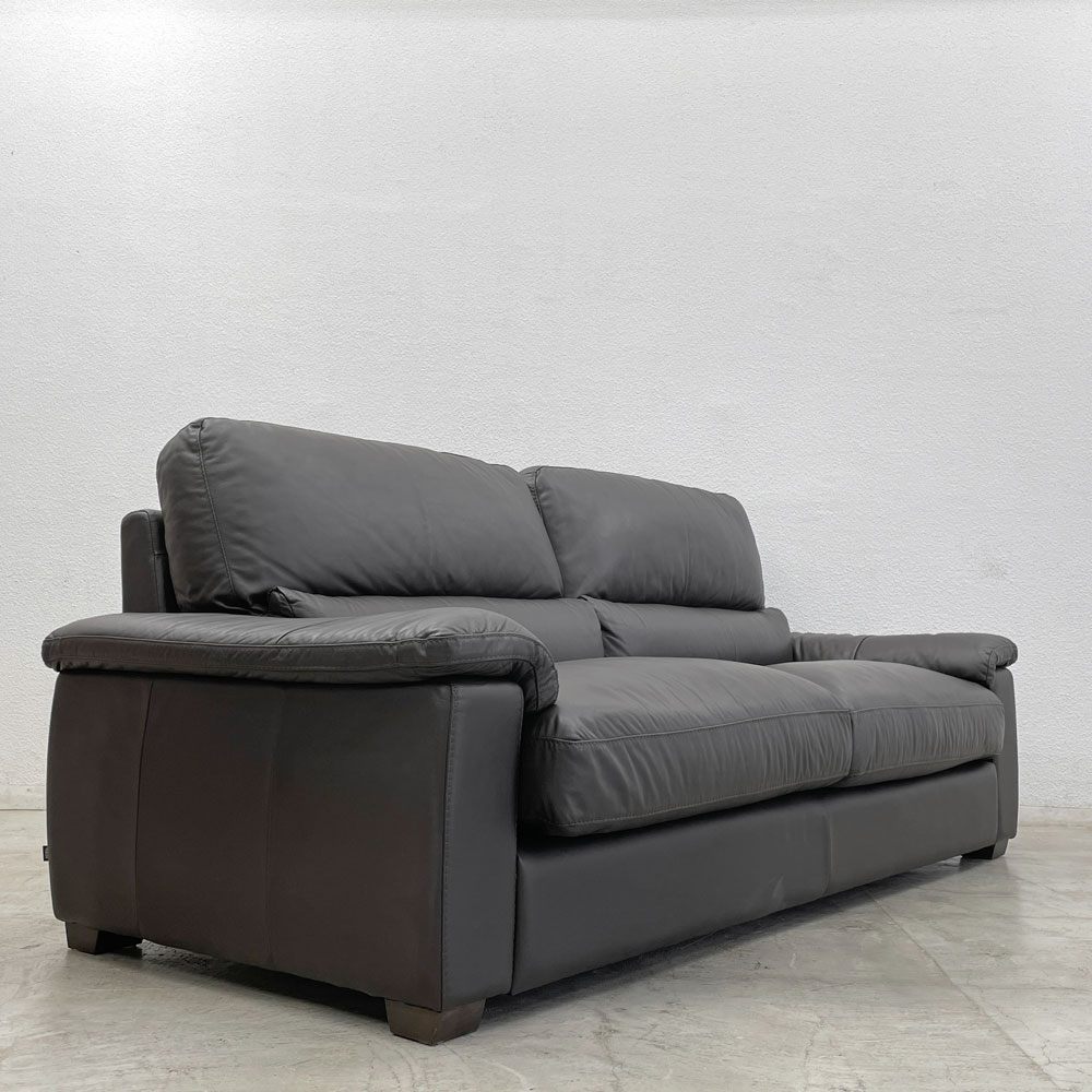 【登戸BASE店】アクタス ACTUS オリジナル 総本革張り リオ RIO 3人掛け ソファ フェザークッション ダークブラウン W210cm イタリアモダンスタイル 買取させていただきました。