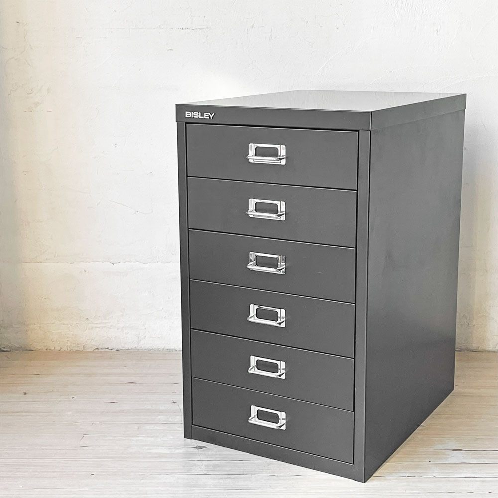 【下北沢店】ビスレー BISLEY ベーシック BASICシリーズ A3キャビネット 6段 デスクキャビネット ブラック 英国 廃番買取させていただきました。