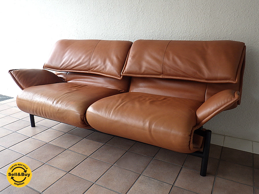 カッシーナ Cassina 2シーター ソファ ヴェランダ VERANDA 最高級レザー仕様 巨匠 ヴィコ マジストレッティ Vico Magistretti ～ MoMA パーマネントコレクション！ イタリアデザイン界の重鎮による名作ソファ！ ～ 【 買取と販売とレンタルのお店 】