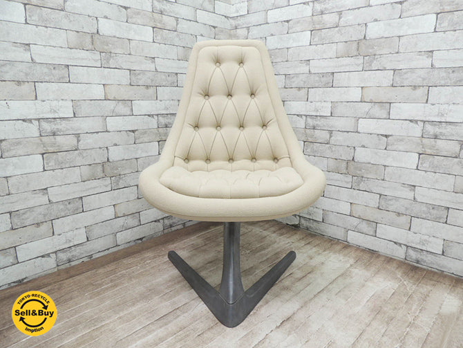 クロームクラフト Chromcraft ウラジミール・ケーガン Vladimir Kagan ユニコーンチェア Unicorn Chair Vベース 60年代 ビンテージ Kvadrat社生地張替済 SF映画スタートレック使用モデル 宇宙時代 ミッドセンチュリーモダン ～ スペースエイジ期の希少なプロダクト！ 座れば気分は宇宙船パイロット！！ ～ 【 買取と販売とレンタルのお店 】