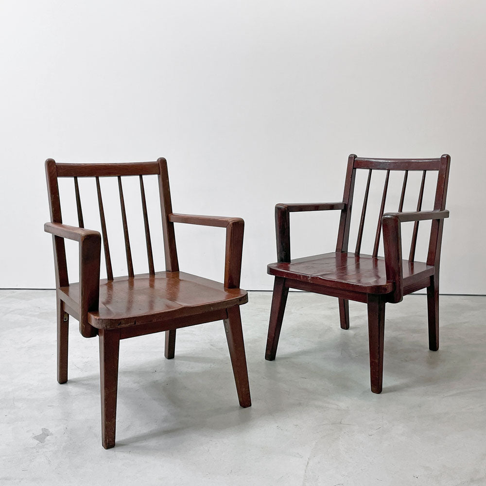 【祖師ヶ谷大蔵店】ジャパンビンテージ Japan Vintage アームチェア ダイニングチェア 木製肘付き椅子 スティックバック 古家具 2脚  買取させていただきました。