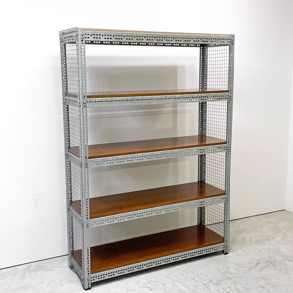 【祖師ヶ谷大蔵店】リオン LYON アングルシェルフ SLOTTED ANGLE SHELF 5段 オープンシェルフ W124.5 x D40.5 x H175.5cm P.F.S取扱 スチールメッシュ インダストリアル 工業系 買取させていただきました。