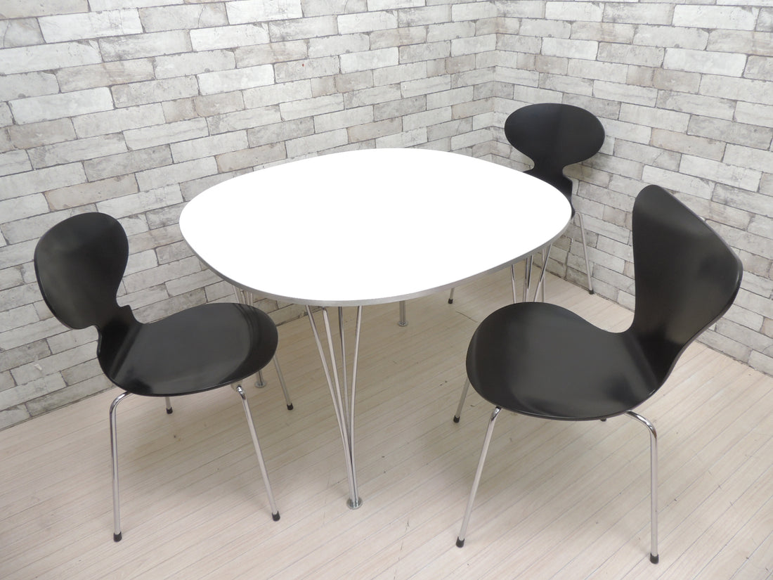 フリッツハンセン Fritz Hansen Bテーブル スーパー円テーブル ＆ セブンチェア ブラック ＆ アントチェア ブラック A B 中古品 買い取りしました。
