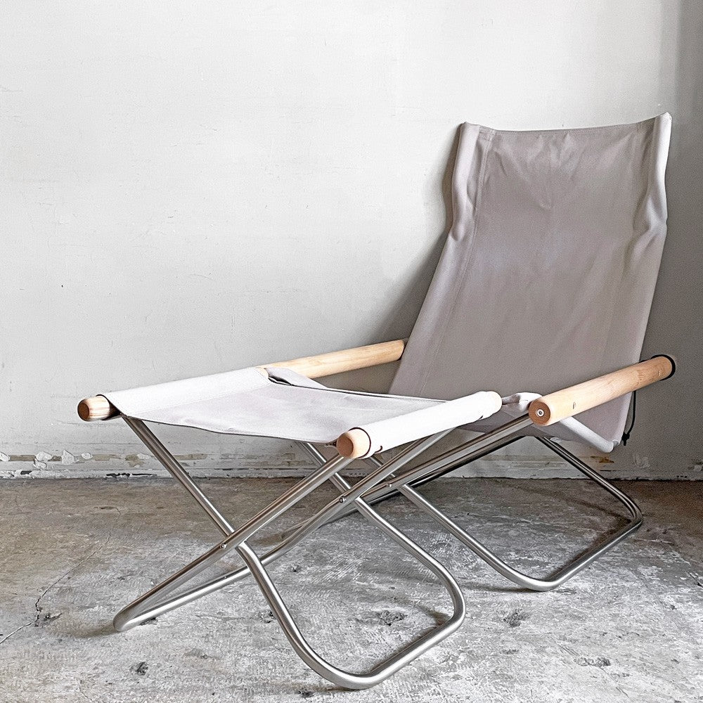 【自由が丘店】ニーチェア エックス NY chair X フォールディングチェア＋オットマン オイルフィニッシュ ぺブルグレー 折り畳み MoMA 新居猛 買取させていただきました。