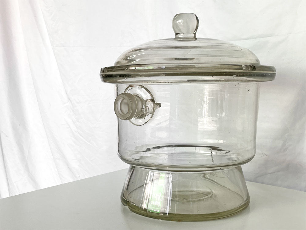 ビンテージ Vintage ガラス デシケーター キャニスター 横口 大型 レトロ シャビー 店舗用什器 中古品 買い取りしました。