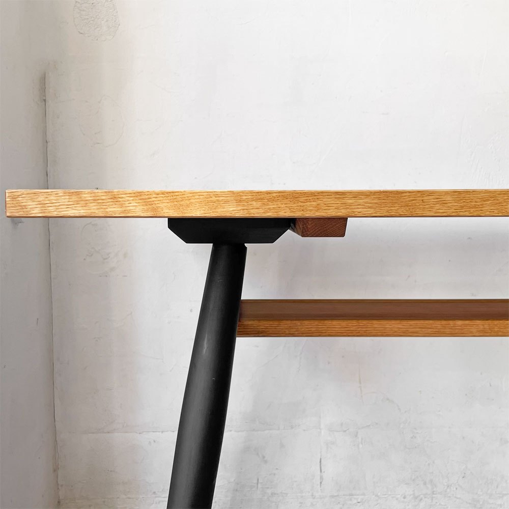 モモナチュラル MOMO Natural ダイニングテーブル RUSTIC TOP + ISO WOOD OAK LEG オーク材 W160cm～コントラストの魅力～