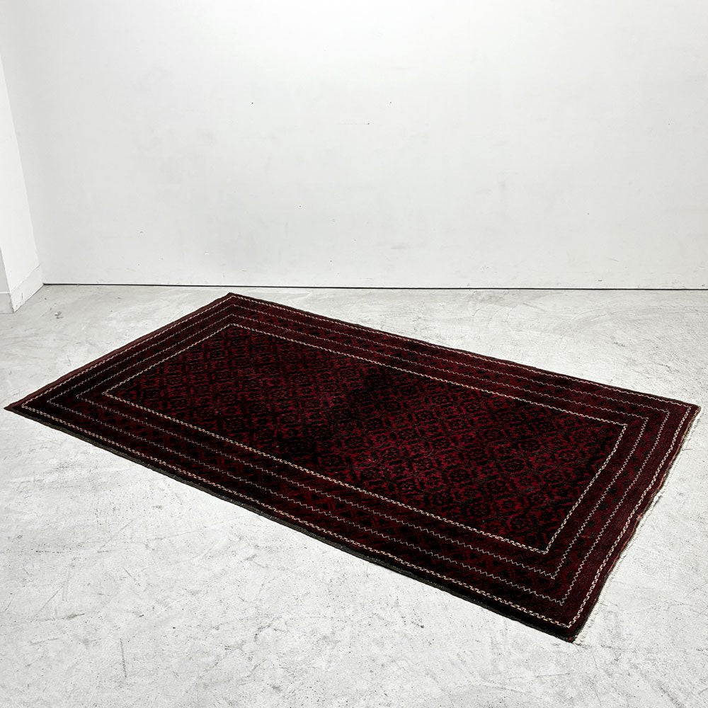 【祖師ヶ谷大蔵店】ビンテージ トルクメン トライバルラグ カーペット 絨毯 ワインレッド 213×125cm アンティーク調買取させていただきました。