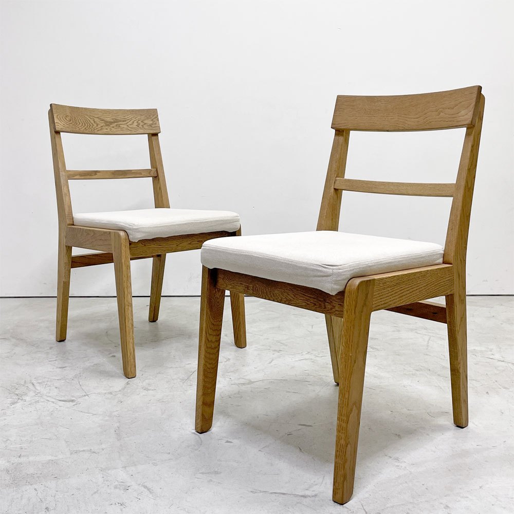 【祖師ヶ谷大蔵店】ウニコ unico アディ ADDAY ダイニングチェア オーク材 オイル仕上げ ベージュ ファブリック カバーリング 2脚 買取させていただきました。