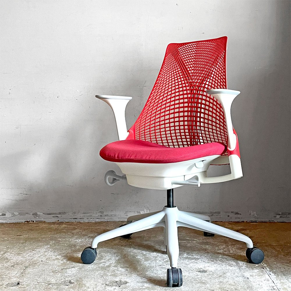 【自由が丘店】ハーマンミラー Herman Miller セイルチェア SAYL CHAIR デスクチェア オフィスチェア 旧モデル イヴ・ベアール ベリー レッド×ホワイト 買取させていただきました。