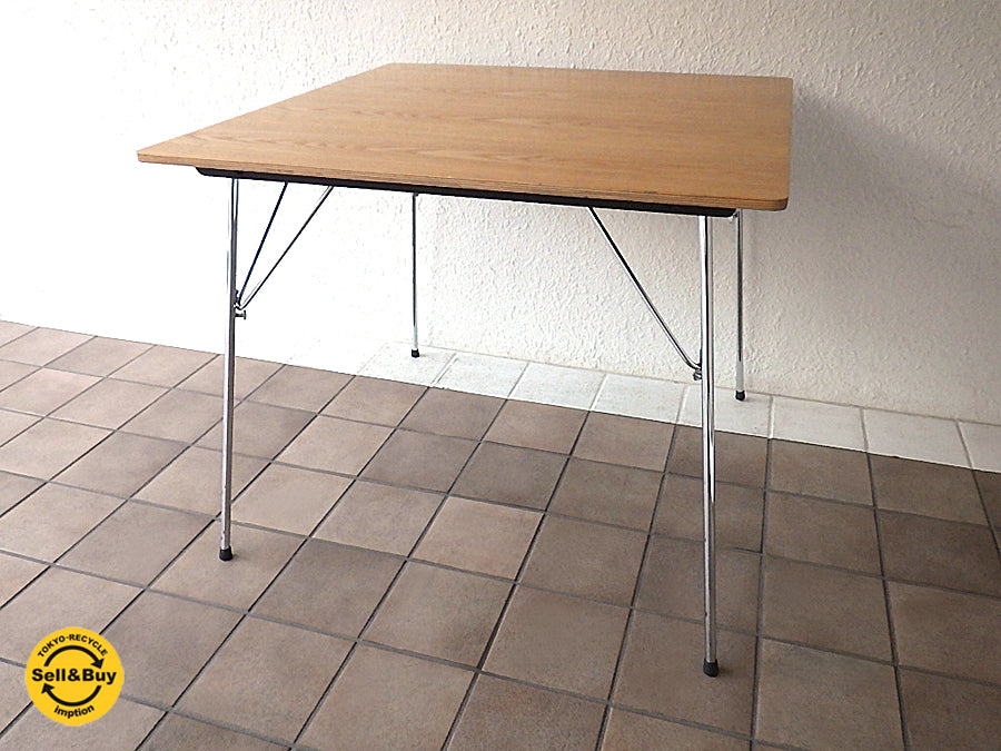 ハーマンミラー HermanMiller × ヴィトラ vitra. 移行期 Wネーム 希少廃盤 レアアイテム C&R. イームズ Eames 名作 フォールディングダイニングテーブル DTM2 ダイニングテーブルメタルレッグ Dining Table Metal leg カードテーブル Card Table アッシュ天板 買い取りしました！ 用賀店 出張買取もお任せ下さい。